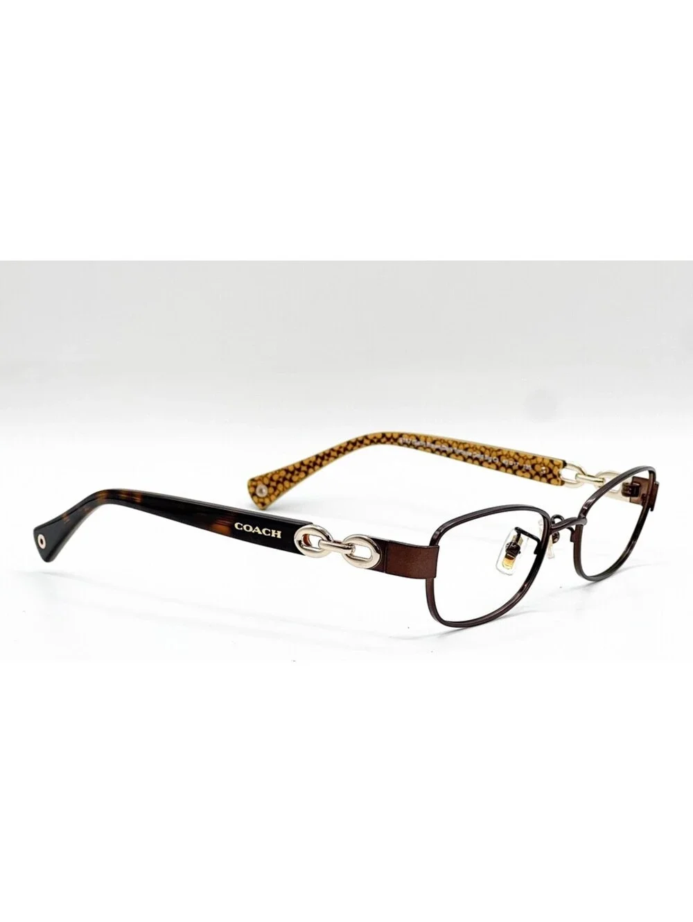 Coach Hc 5054 9187 Satin Brown/Dark Tortoise Gold Authentic Eyeglasses 49-17-135